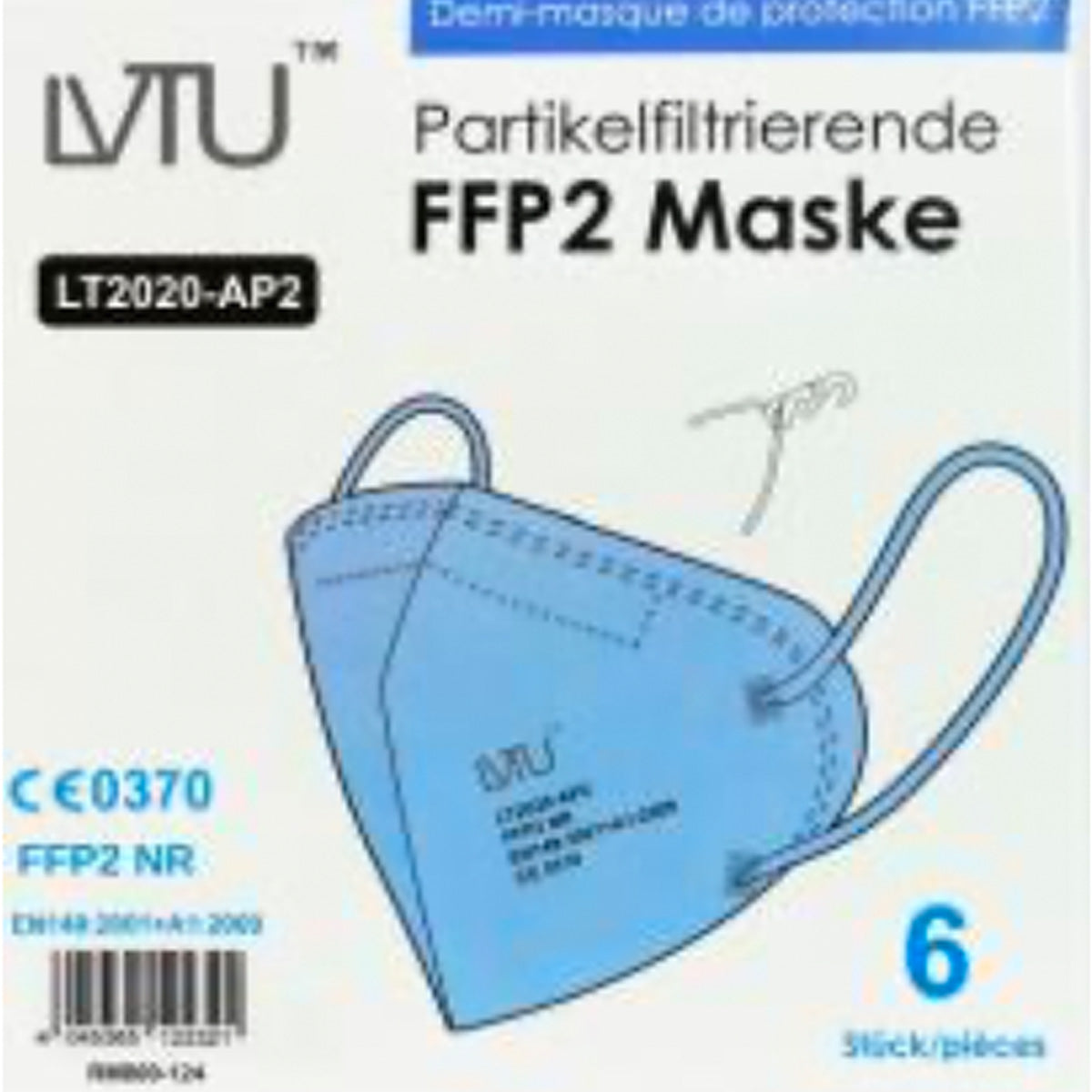 FFP2 Atemschutz-Faltmaske -  6er-Set